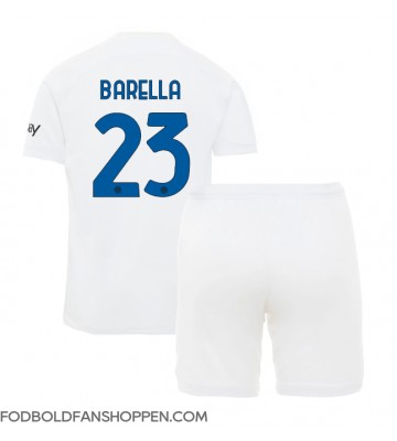 Inter Milan Nicolo Barella #23 Udebanetrøje Børn 2023-24 Kortærmet (+ Korte bukser)